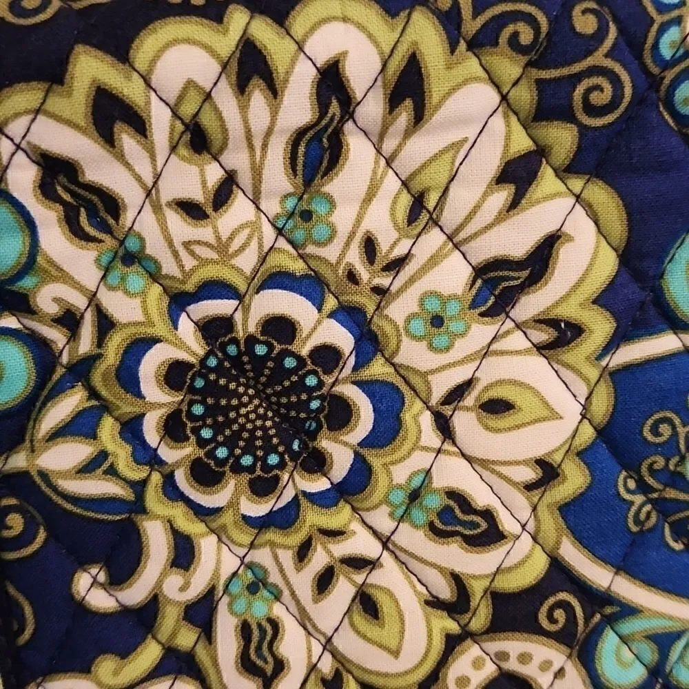 Like New Vera Bradley Blue and Green Messenger Bag